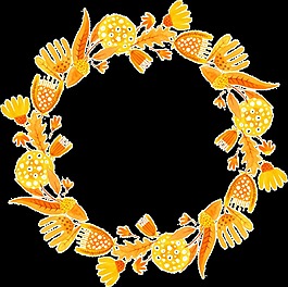 秋天花環(huán)透明免扣素材