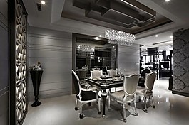 高端奢華歐式餐廳裝修效果圖