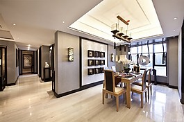 一居室日式简约餐厅装修效果图