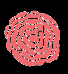 紅色水彩花朵透明裝飾素材
