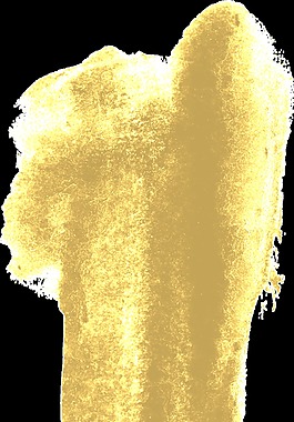金色水彩手繪透明插畫裝飾素材