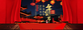 喜慶春節(jié)建筑背景