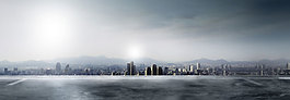 大氣灰色城市背景