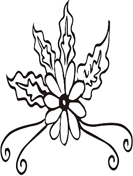 花紋線條花朵素材
