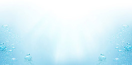 藍色玻璃水珠哈氣淘寶banner背景