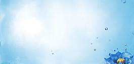 天空藍色妖姬水珠淘寶banner背景