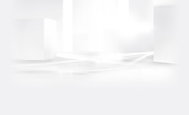 透明大氣白色幾何體淘寶banner背景