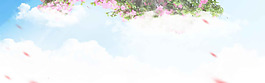 小清新浪漫花瓣背景