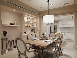 歐式時(shí)尚大氣餐廳效果圖