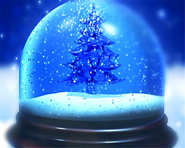 浪漫圣誕玻璃雪球視頻素材