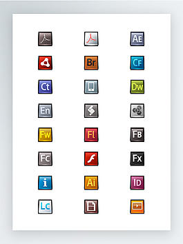 Adobe產(chǎn)品圖標(biāo)集