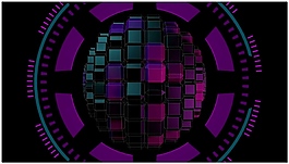 暗黑炫光球3d立體科技視頻素材