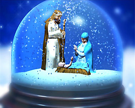 唯美夢幻圣誕玻璃雪球視頻素材