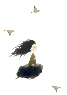 小清新人物彩繪素材