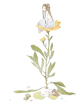 抽象花仙子圖案元素