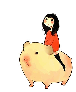 卡通美女與野獸圖案元素
