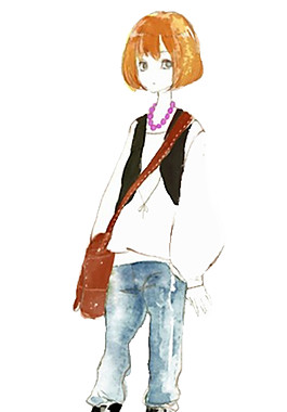 卡通時尚女孩圖案