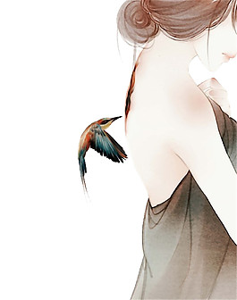唯美卡通女孩圖案