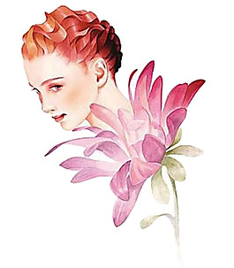 創(chuàng)意花朵人物頭像素材
