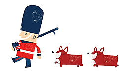 卡通侍衛(wèi)圖案元素