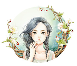 唯美卡通人物圖案