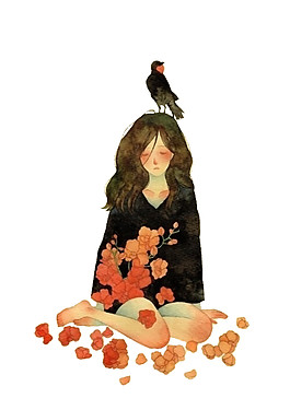 精美卡通女孩圖案元素