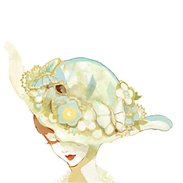 時(shí)尚花朵女孩頭像素材