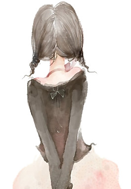 彩繪時尚女孩背景圖案