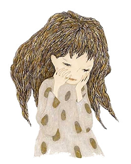 卡其色長發(fā)女孩圖案