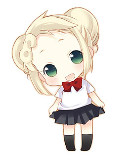 可愛卡通女孩圖案PNG