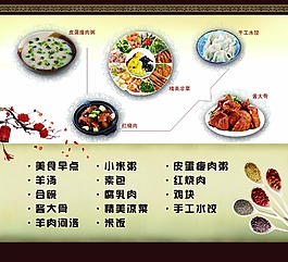 饭店美食展板