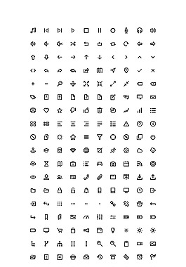 黑色網(wǎng)頁UI線性矢量圖標(biāo)集