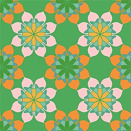 花卉填充背景矢量素材