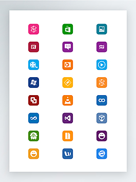 ios7風格的扁平化圓角圖標集