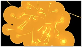 橙色卡通圓球擴散轉(zhuǎn)場帶通道