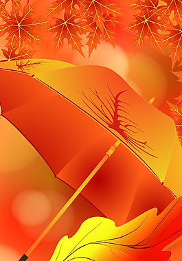 浪漫雨傘背景素材