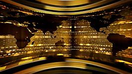 金色光影地圖旋轉(zhuǎn)線條變換視頻素材