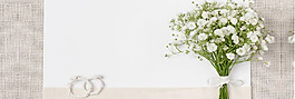 灰色簡約家居花束淘寶全屏banner背景
