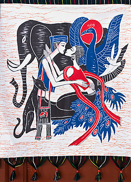 少數(shù)民族蠟染圖