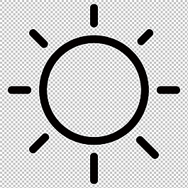 手绘简约太阳钟表免抠png透明图层素材