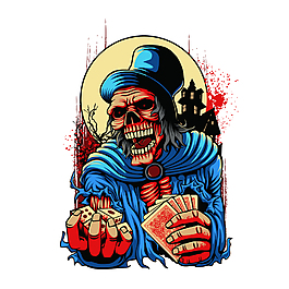 萬圣節(jié)印花矢量圖