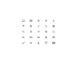 灰色線條郵箱郵件日歷icon圖標設計