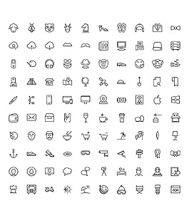 灰色線條矢量icon圖標素材