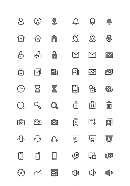灰色線條矢量icon圖標(biāo)設(shè)計(jì)素材