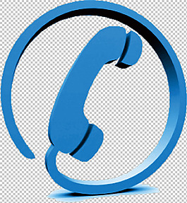 藍色3d電話圖標免摳png透明圖層素材