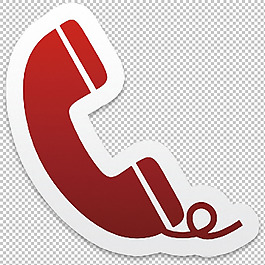 紅色是電話圖標免摳png透明圖層素材