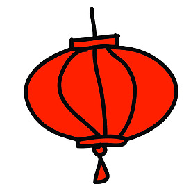 網頁紅色燈籠icon圖標設計