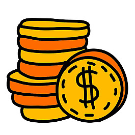 金色金融網頁UI硬幣icon圖標設計