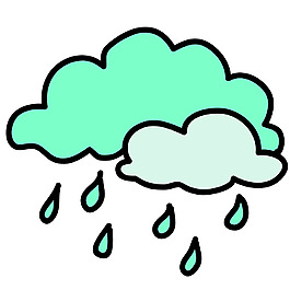 天氣控件之下雨圖標