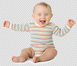 快樂可愛幼兒照片免摳png透明圖層素材